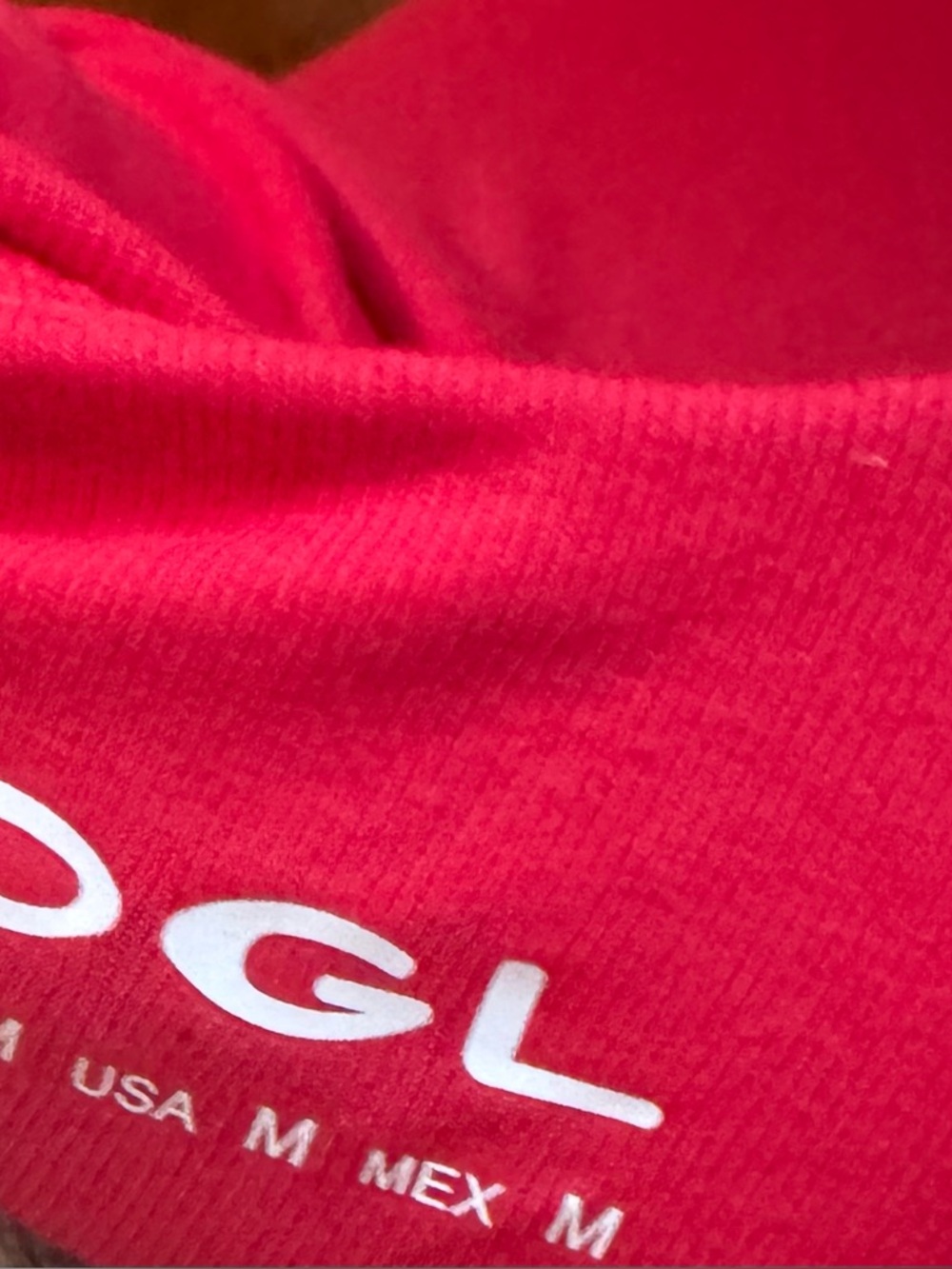 OGL Red Off-Shoulder Ruched Crop Top - Picture 3 of 5